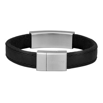 Læder armbånd med magnetisk lås